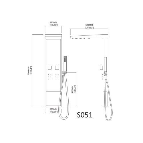 Colonne d'hydromassage S051B