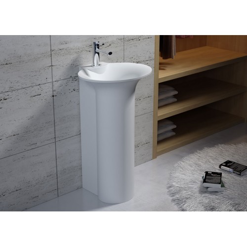Vasque Totem sur pied en solid surface Réf : SDV29