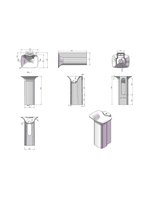 Plan et dimensions de la vasque SDV30