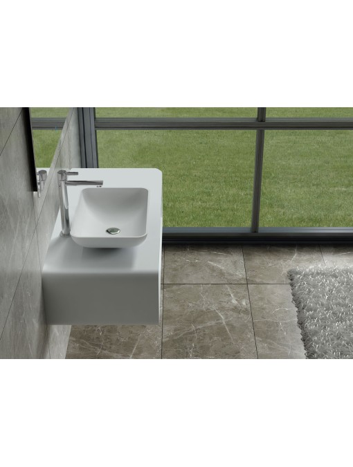 Ensemble plan de toilette SDVP6L et vasque rectangulaire SDVP4