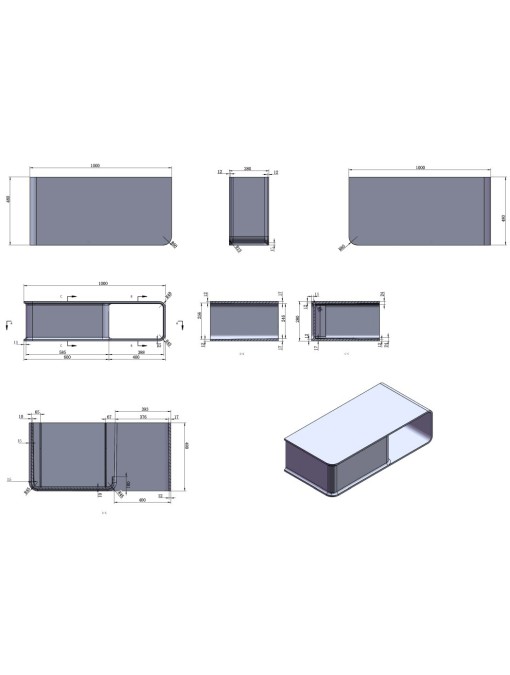 Dimensions du plan de toilette SDVP6L