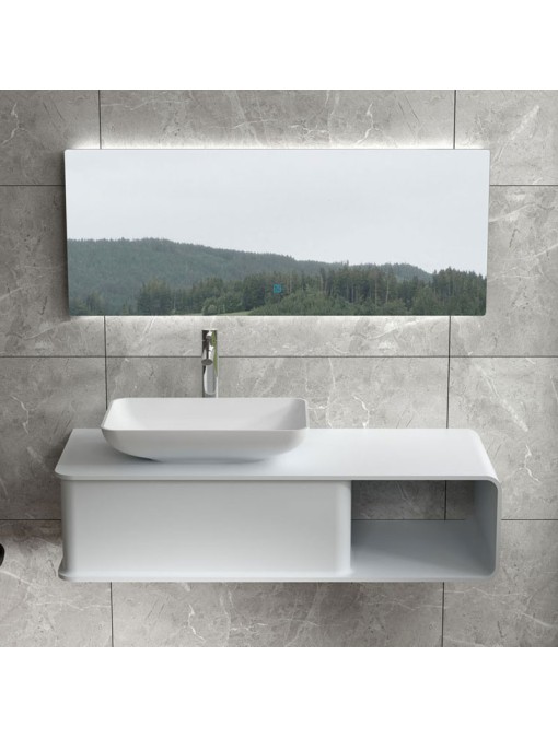 Ensemble plan de toilette et vasque rectangulaire SDVP7L+SDVP5