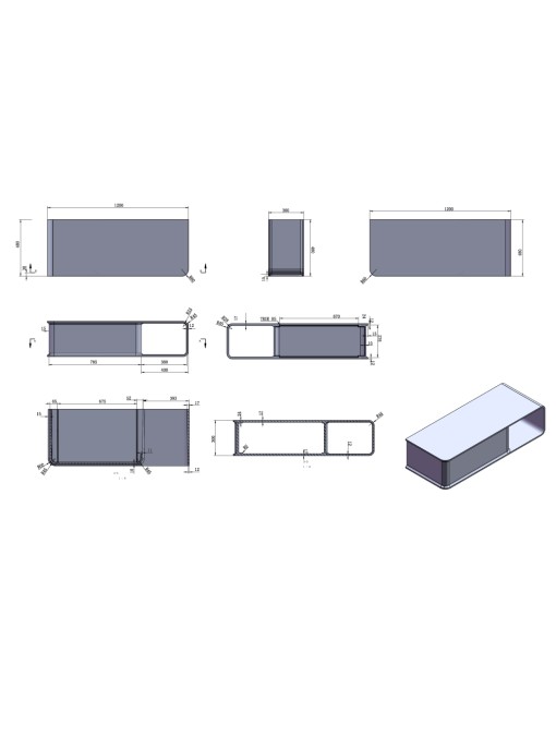 Dimensions du plan de toilette SDVP7L