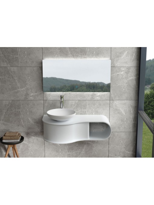 Ensemble plan de toilette et vasque ronde SDVP8L+SDVP2