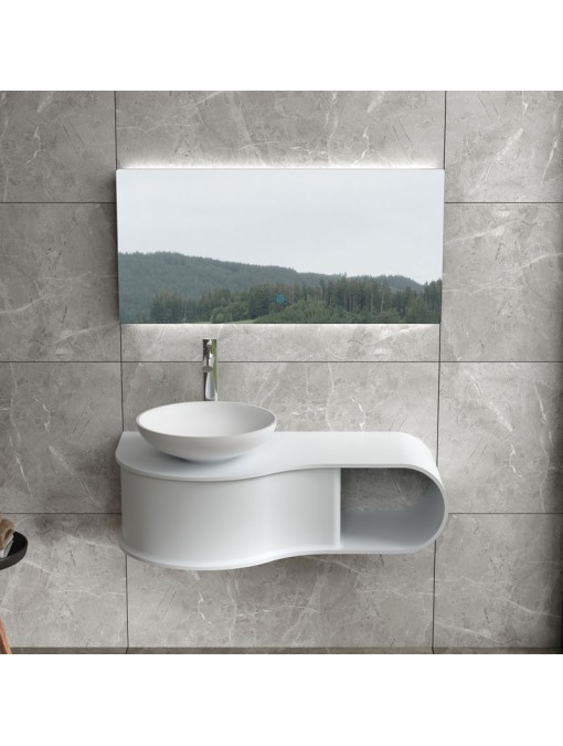 Plan de toilette SDVP8L + vasque ronde SDVP2
