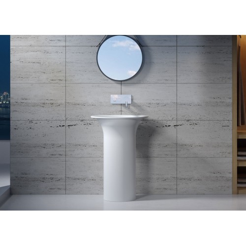 Vasque Totem sur pied en solid surface Réf : SDV21
