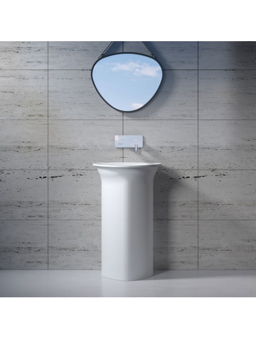 Vasque Totem sur pied en solid surface Réf : SDV24