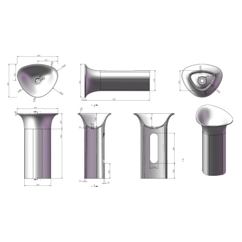 Vasque Totem sur pied en solid surface Réf : SDV24