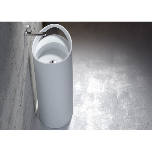 Vasque Totem sur pied en solid surface Réf : SDV25