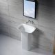 Lavabo colonne rectangulaire en solid surface SDV26