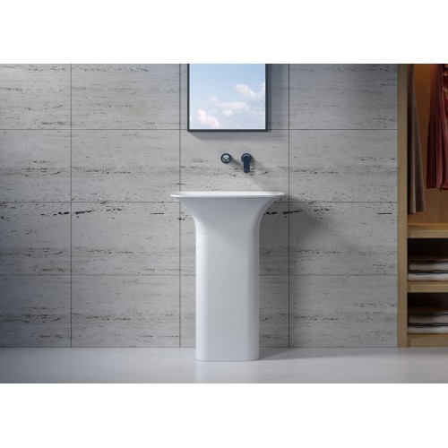 Lavabo colonne rectangulaire en solid surface SDV26