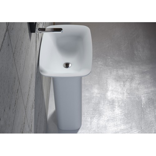 Lavabo colonne rectangulaire en solid surface SDV26