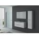 Meuble de salle de bain double vasque TREVISE Blanc