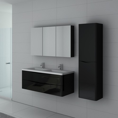 Meuble double vasque TREVISE Noir