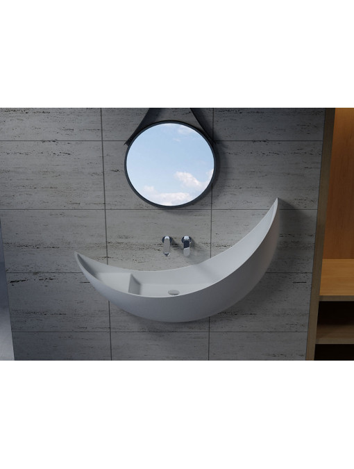 Vasque lune suspendue SDV35 en solid surface