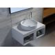 plan de toilette et vasque ronde en solid surface SDK56 + SDV40