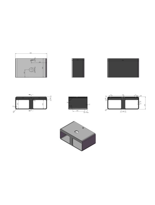 Dimensions du plan de toilette SDK56