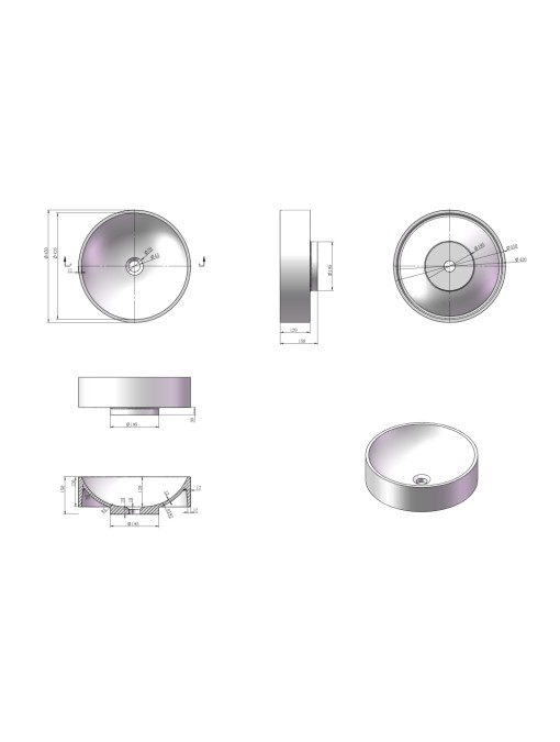 Dimensions de la vasque à poser SDV40