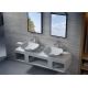 Plan de toilette double SDK53 et 2 vasques cuillères SDV13