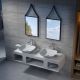 Ensemble plan de toilette double et vasques à poser SDK53 + SDV13