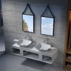 Ensemble plan de toilette double et vasques à poser SDK53 + SDV13