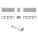 Dimensions du plan de toilette double SDK53