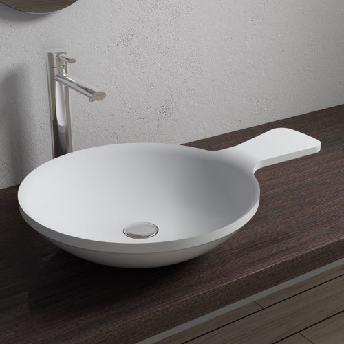 Vasque en solid surface SDV12 avec bonde push&up