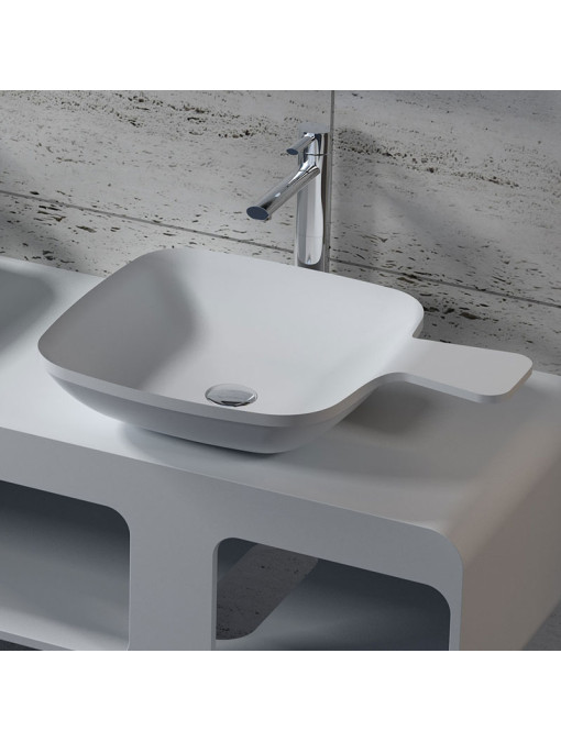Vasque cuillère carrée en solid surface SDV13
