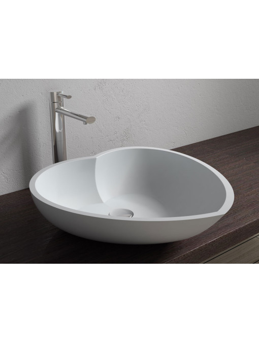 Vasque à poser en forme de coeur en solid surface SDV17