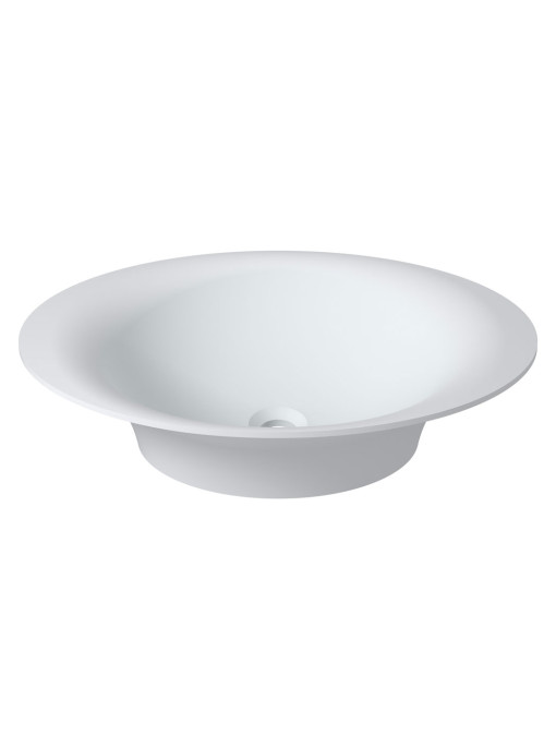 Vasque à poser en solid surface SDV31 livrée avec bonde push&up