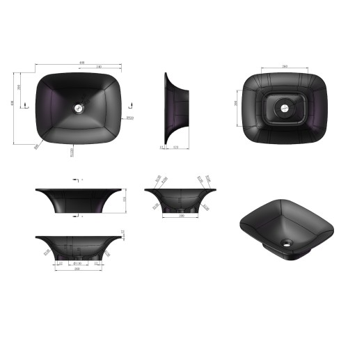 Vasque à poser en solid surface SDV33