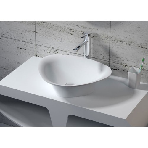 Vasque à poser triangulaire en solid surface SDV34