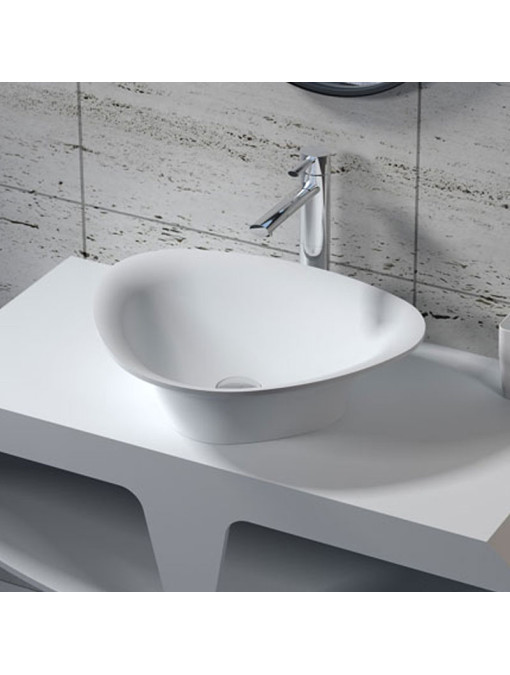 Vasque à poser triangulaire en solid surface SDV34