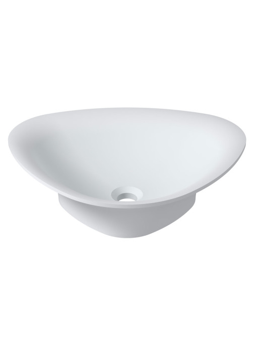 Vasque triangulaire SDV34 livrée avec bonde push&up