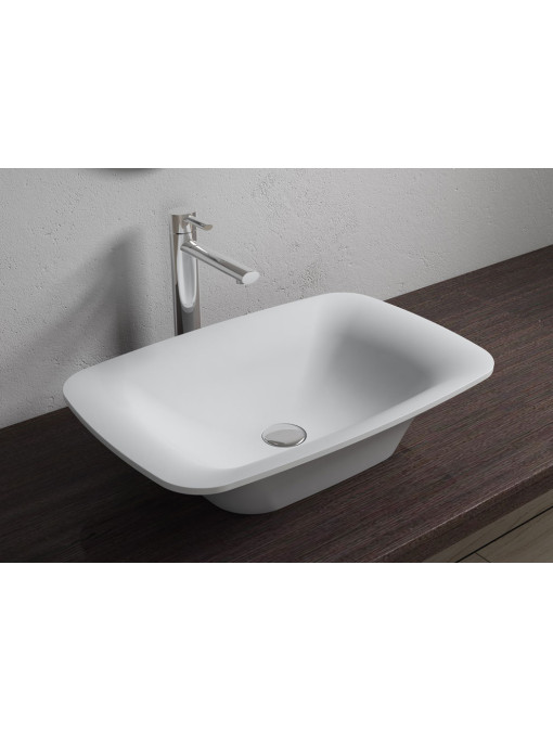 Vasque à poser SDV36 en solid surface blanc mat