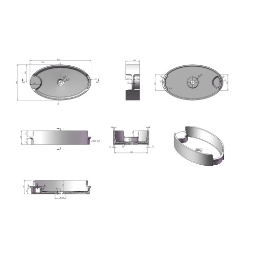 Vasque à poser en solid surface SDV70
