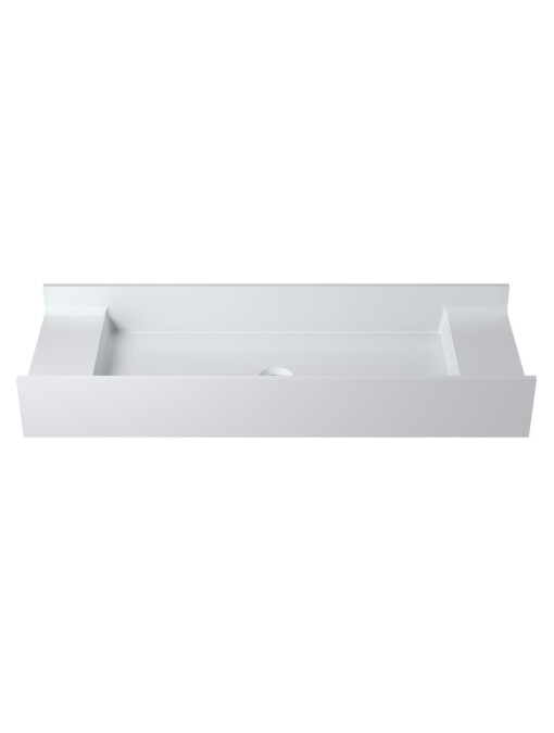 Grande vasque à poser SDV72 en solid surface blanc mat