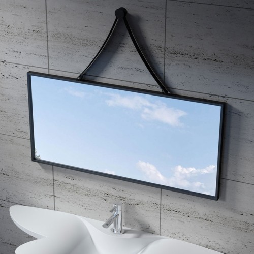 Miroir rectangulaire avec contour noir SDVM10045