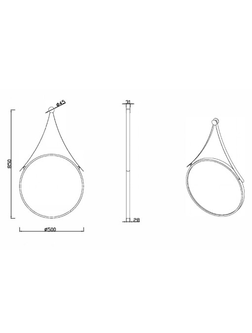 Plan du miroir salle de bain SDVM5050
