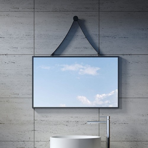 Miroir rectangulaire avec cadre noir SDVM8045