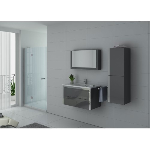 Meuble simple vasque DIS025-900 Gris Taupe