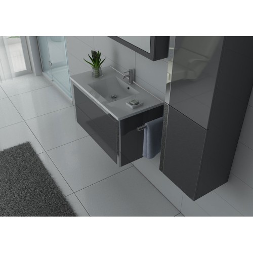 Meuble simple vasque DIS025-900 Gris Taupe