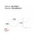 Plan coté du lave-mains SD3039-2