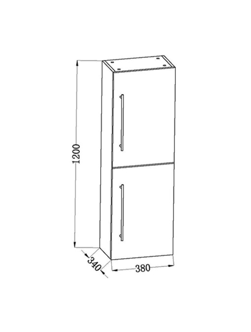 Plan colonne de rangement COL747N Noir
