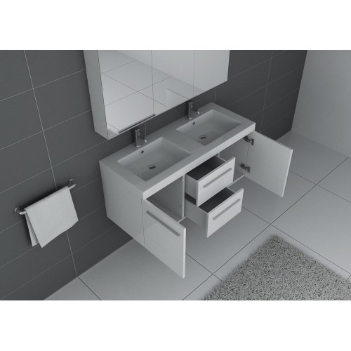 Ensemble double vasque suspendu PALERME Blanc