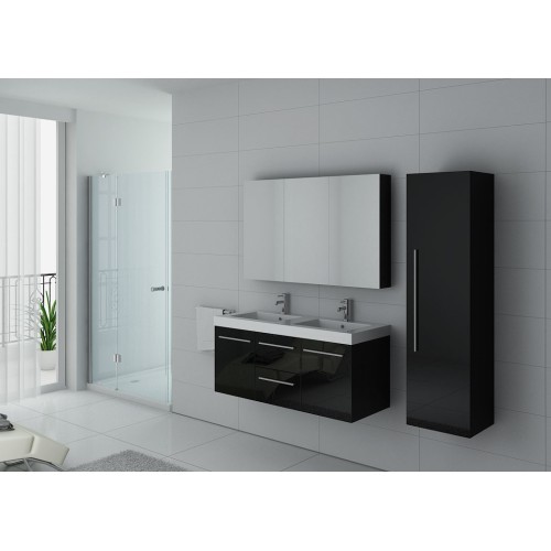 Meuble double vasque PALERME Noir sans option