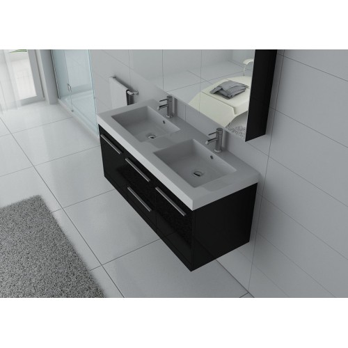 Meuble double vasque PALERME Noir sans option