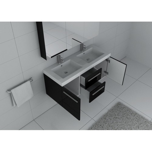 Meuble double vasque PALERME Noir sans option