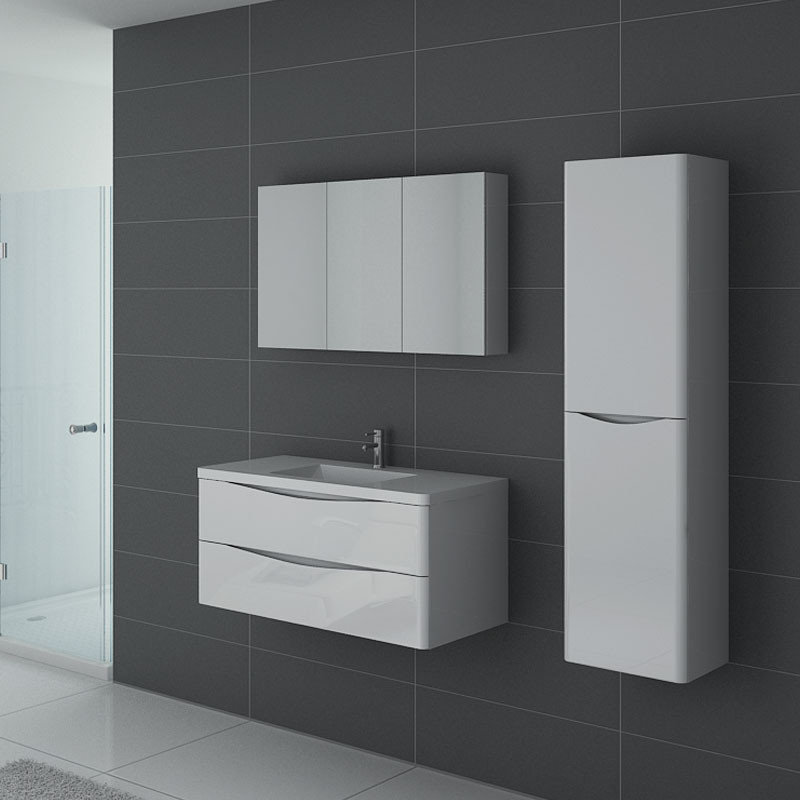 Meuble de salle de bain TREVISE 1000 Blanc