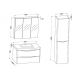 Plan et cotes de l'ensemble TREVISE 800 Scandinave
